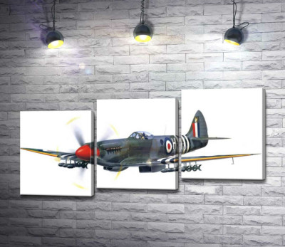 Модульна картина "Британський винищувач Supermarine Spitfire "