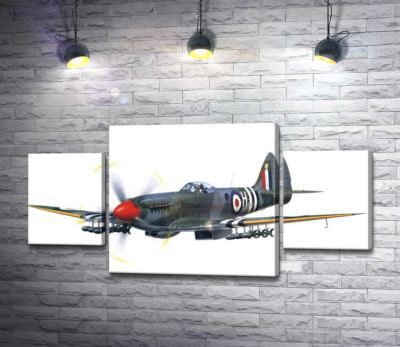 Модульна картина "Британський винищувач Supermarine Spitfire "