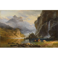 Індіанська риболовля (Indians Spear Fishing) - Альберт Бірштадт (Albert Bierstadt)
