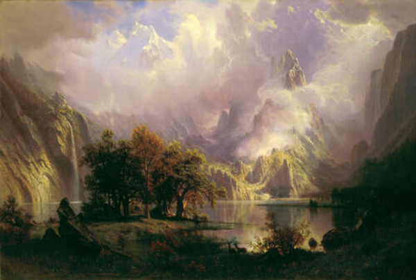 Ландшафт каменистых гор (Rocky Mountain Landscape) – Альберт Бирштадт (Albert Bierstadt)