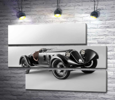 Модульная картина "Ретро-автомобиль Alfa Romeo 6C"
