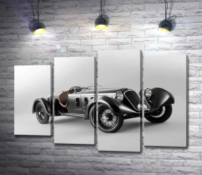 Модульна картина "Ретро-автомобіль Alfa Romeo 6C"