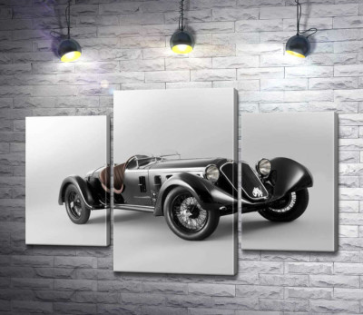 Модульна картина "Ретро-автомобіль Alfa Romeo 6C"