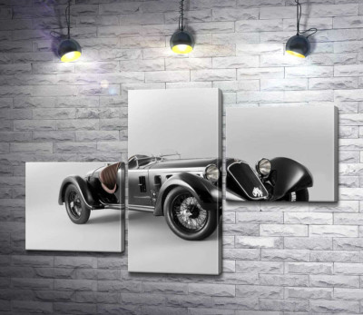 Модульная картина "Ретро-автомобиль Alfa Romeo 6C"