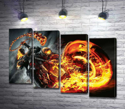 Постер із головним злодієм фільму "Примарний вершник" (Ghost rider)