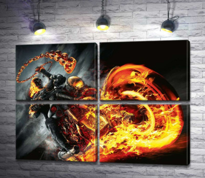 Постер із головним злодієм фільму "Примарний вершник" (Ghost rider)