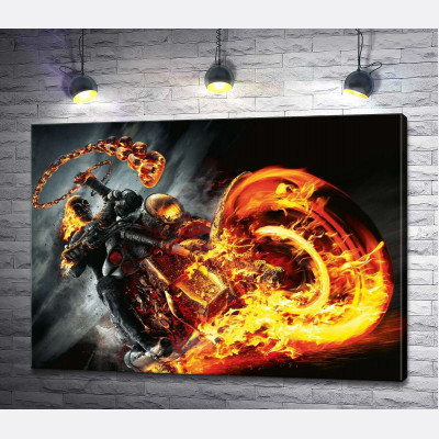 Постер с главным злодеем фильма "Призрачный всадник" (Ghost rider)