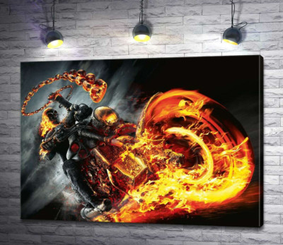 Постер с главным злодеем фильма "Призрачный всадник" (Ghost rider)