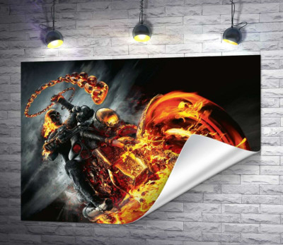 Постер із головним злодієм фільму "Примарний вершник" (Ghost rider)