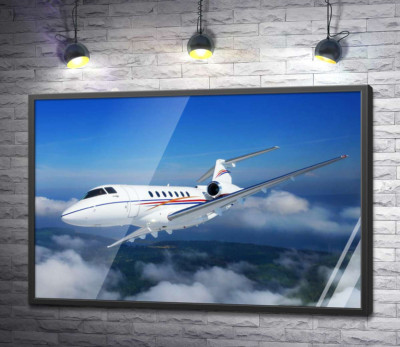 Постер "Американський корпоративний літак Hawker 400 піднявся в небо"
