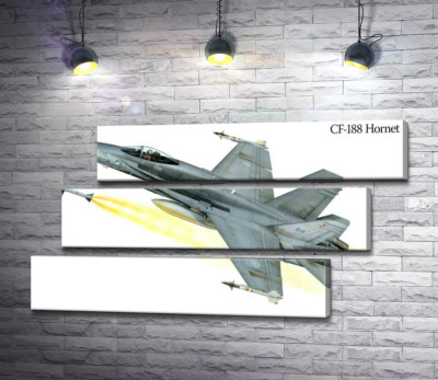 Модульная картина "Канадский многоцелевой истребитель McDonnell Douglas CF-18 Hornet"