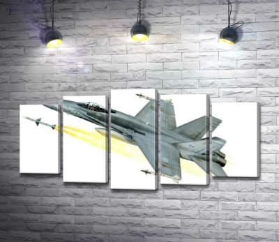 Модульная картина "Канадский многоцелевой истребитель McDonnell Douglas CF-18 Hornet"