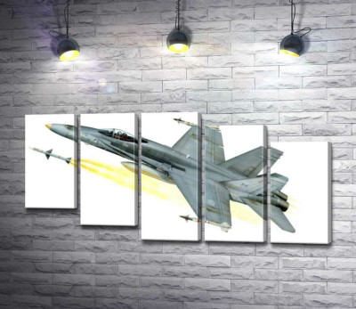 Модульна картина "Канадський багатоцільовий винищувач McDonnell Douglas CF-18 Hornet"