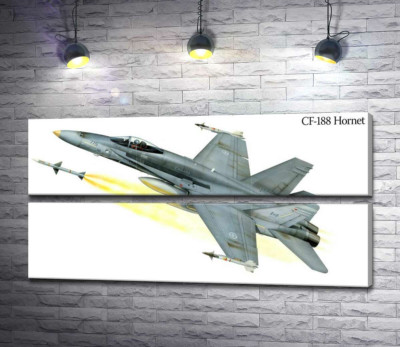 Модульна картина "Канадський багатоцільовий винищувач McDonnell Douglas CF-18 Hornet"