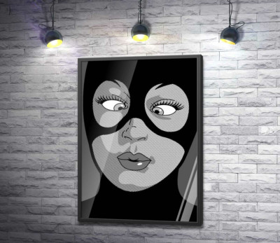 Постер "Жінка-кішка (Cat woman) весело кривляється"