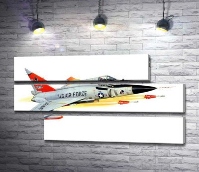 Модульная картина "Convair F-102 Delta Dagger – самолет-истребитель американского производства"