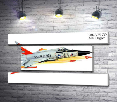 Модульная картина "Convair F-102 Delta Dagger – самолет-истребитель американского производства"