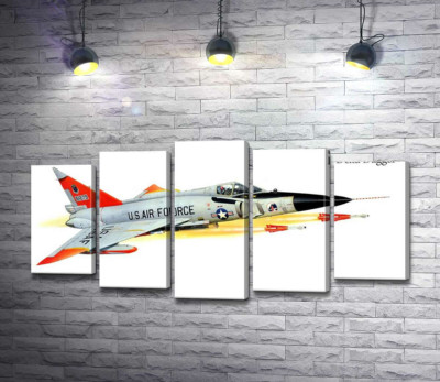 Модульная картина "Convair F-102 Delta Dagger – самолет-истребитель американского производства"