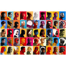 Постер профілів супергероїв Marvel