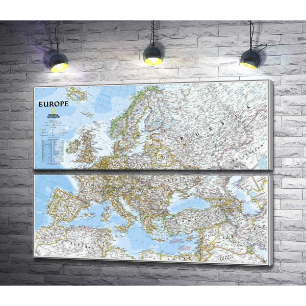 Политическая карта Европы от National Geographic