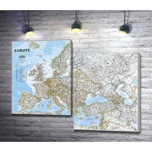 Політична карта Європи від National Geographic