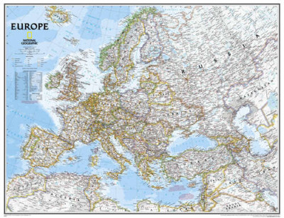 Политическая карта Европы от National Geographic