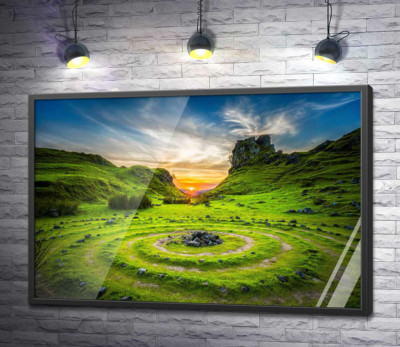 Постер "Загадкові круги на смарагдовій траві в долині Фей (The Fairy Glen)"