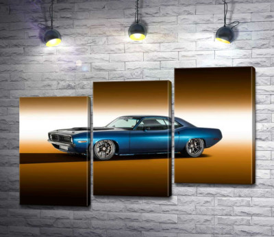 Синій автомобіль Dodge Muscle