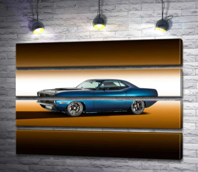 Синий автомобиль Dodge Muscle