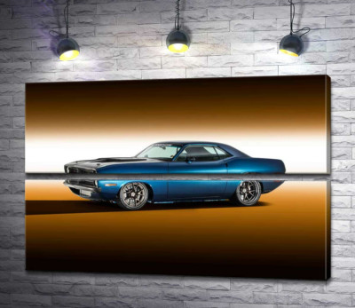 Синий автомобиль Dodge Muscle