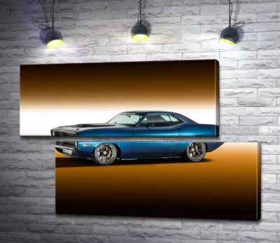 Синій автомобіль Dodge Muscle