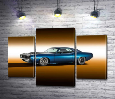 Синій автомобіль Dodge Muscle