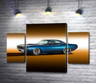Синій автомобіль Dodge Muscle