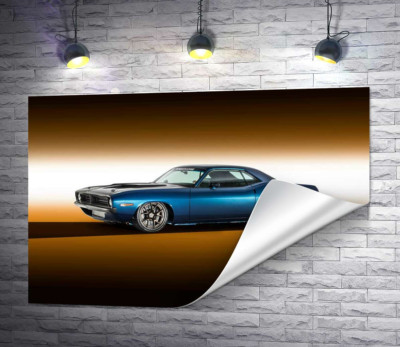 Синій автомобіль Dodge Muscle