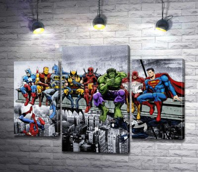 Обід супергероїв Marvel на хмарочосі