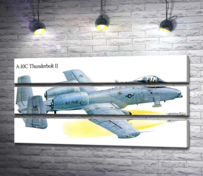 Модульна картина "Штурмовик Fairchild-Republic A-10C Thunderbolt II виробництва США"