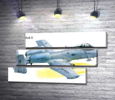 Модульная картина "Штурмовик Fairchild-Republic A-10C Thunderbolt II производства США"