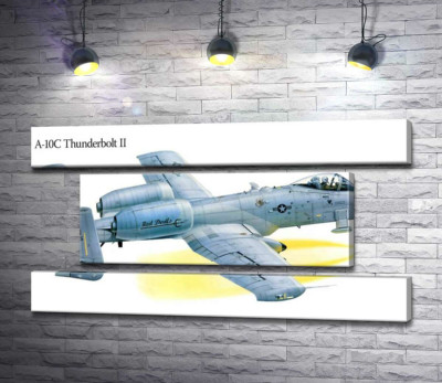 Модульна картина "Штурмовик Fairchild-Republic A-10C Thunderbolt II виробництва США"