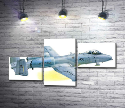 Модульна картина "Штурмовик Fairchild-Republic A-10C Thunderbolt II виробництва США"