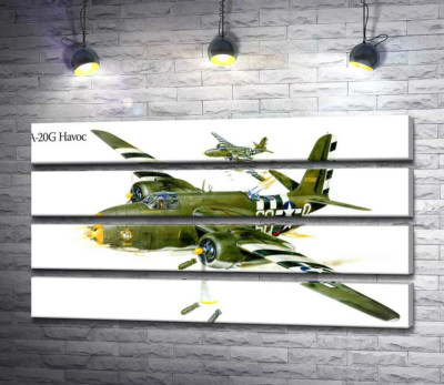 Американський військовий літак Douglas A-20G Havoc часів Другої світової війни