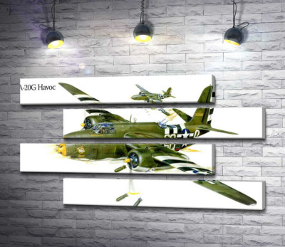 Американський військовий літак Douglas A-20G Havoc часів Другої світової війни