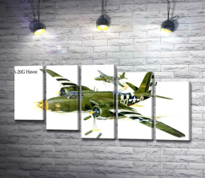 Американський військовий літак Douglas A-20G Havoc часів Другої світової війни