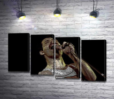 Фредді Мерк'юрі (Freddie Mercury) захоплено співає