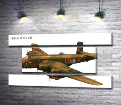 Модульна картина "Британський бомбардувальник Handley Page Halifax"