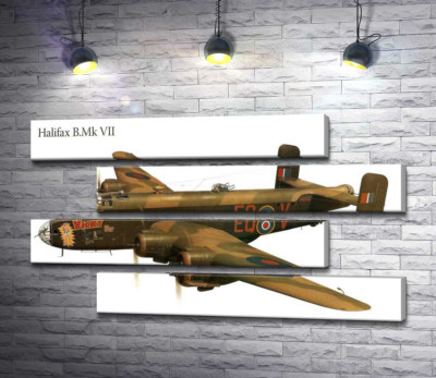Модульна картина "Британський бомбардувальник Handley Page Halifax"