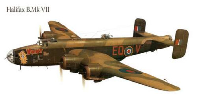Британский бомбардировщик Handley Page Halifax