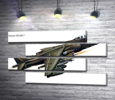 Модульна картина "Новий британський штурмовик McDonnell Douglas Harrier II GR.7"