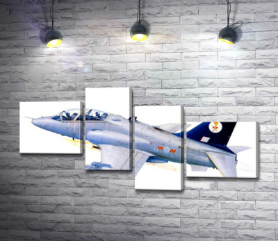 Модульна картина "Британський легкий штурмовик Hawker Siddeley Hawk 1А"
