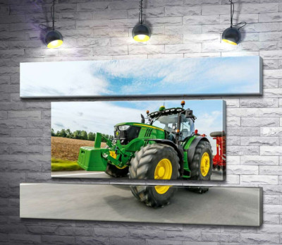 Модульна картина "Американський зелений трактор компанії "John Deere""