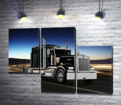 Модульная картина "Тягач американского производства компании "Kenworth""